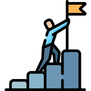 Person climbing and reaching for career goals