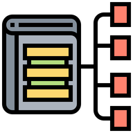 Data architecture and modeling picture icon